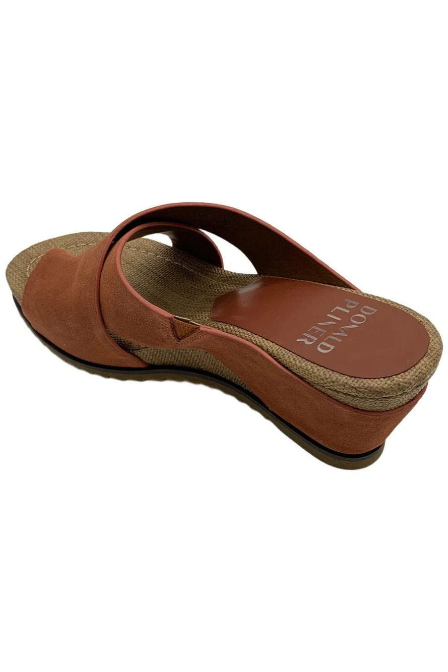 Donald Pliner Women's Sisu Leather Platform Wedge Terracotta Suede - Medium - Picture 3 of 3